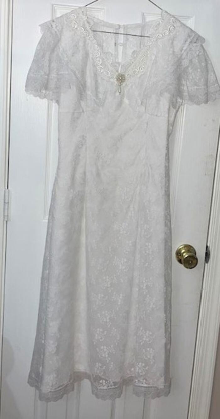 Vintage Gunne Sax Sz 5/6 White Dress EUC